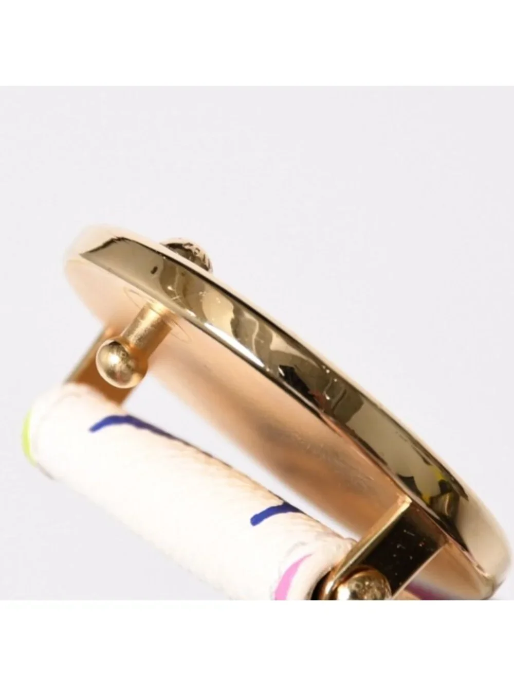 Louis Vuitton Ceinture Belt White Multicolor Gold